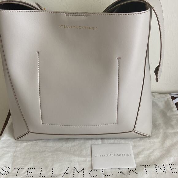 MSRP$1090 Stella McCartney Medium Hobo Bag Grey Shoulder Bag Unisex - Picture 2 of 6